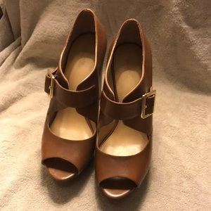 MICHAEL Michael Kors 8.5M Caramel Block Heels